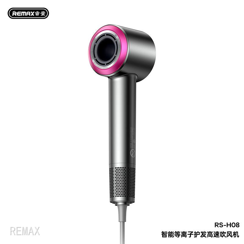 مجفف شعر Remax RS-H08 بتقنية البلازما وأيونات سالب — محرك بدون فرش مجفف شعر Remax RS-H08 بتقنية البلازما وأيونات سالب — محرك بدون فرش