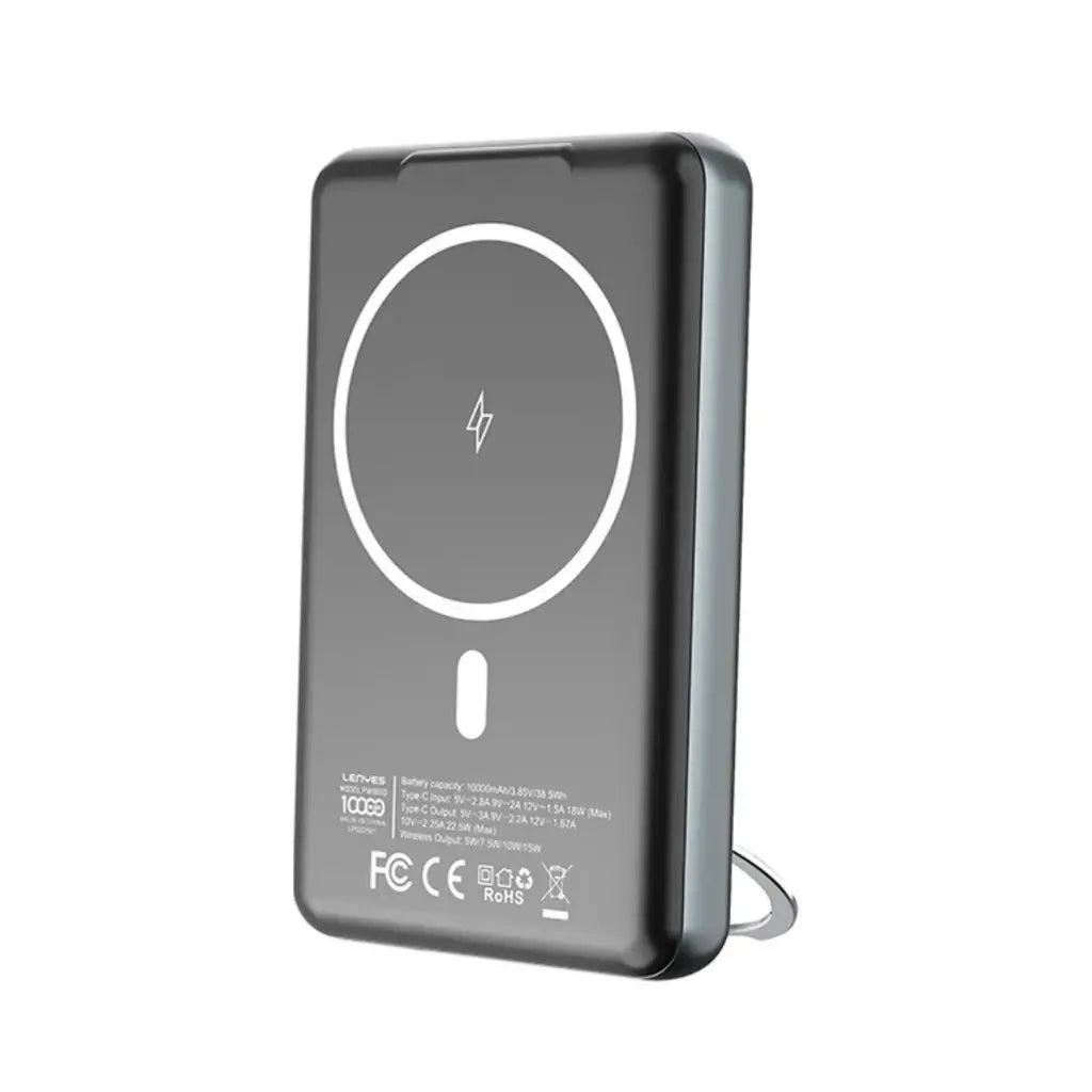 Lenyes PW1001D Magnetic Wireless Power Bank - 10000mAh - 22.5W Super Fast Charging - 15W MagSafe Compatible Wireless Output - LED Digital Display Lenyes PW1001D Magnetic Wireless Power Bank - 10000mAh - 22.5W Super Fast Charging - 15W MagSafe Compatible Wireless Output - LED Digital Display