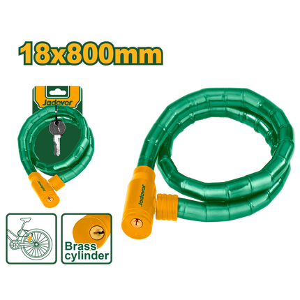 JADEVER Bicycle Snake Lock 18 × 800 mm 