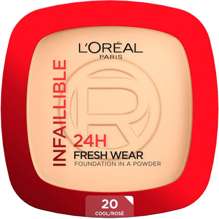 LOREAL PARIS L'Oreal Paris Infallible 24H Fresh Wear Foundation Powder – 20 COOL ROSE