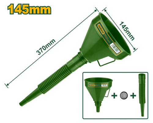 Jadever 2‑in‑1 Flexible Plastic Funnel with Handle