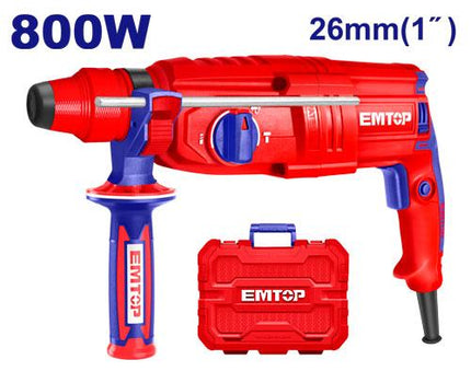 EMTOP 800W 26mm Rotary Hammer