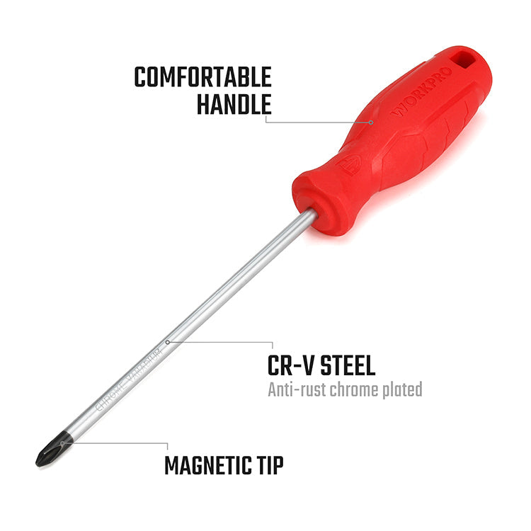 CR-V Phillips Screwdriver with Tri-Color Handle CR-V Phillips Screwdriver with Tri-Color Handle