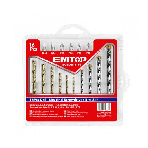 طقم ريش ومفكات (16PCS) من EMTOP طقم ريش ومفكات (16PCS) من EMTOP