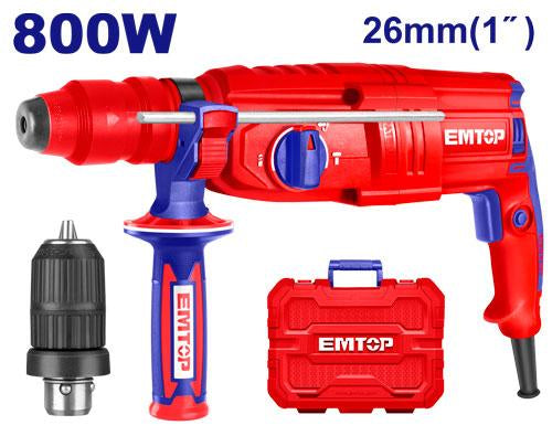 EMTOP 800W 26mm Rotary Hammer