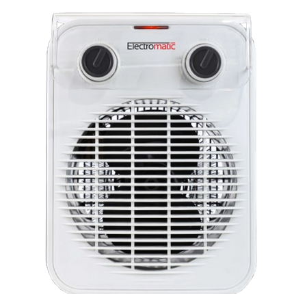 10.20.40.0009ElectromaticElectromatic Fan Heater 2000W 2 heat setting with Safety Fuse Inside
