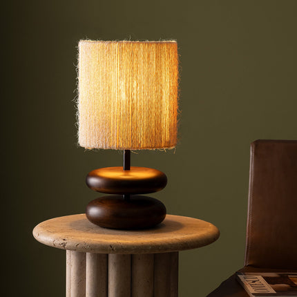 Grace Coffee & Beige Lampshade - Elegant Home Decor