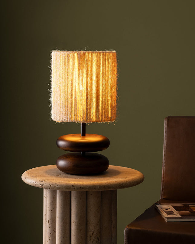 Grace Coffee & Beige Lampshade - Elegant Home Decor