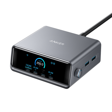 A2345341 Anker Prime 250W GaN Desktop Charger (6 Ports)   Silver
