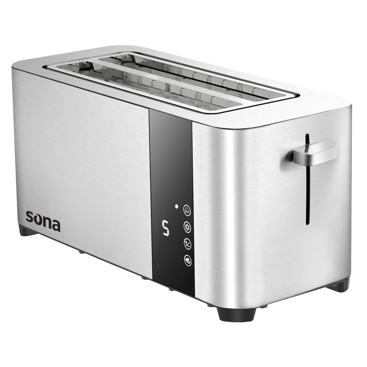 Sona Toaster 1450W 4 Slices With 7 Roasting Levels Stainless Steel Sona Toaster 1450W 4 Slices With 7 Roasting Levels Stainless Steel
