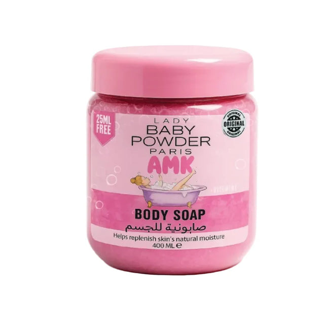 AMK Baby Powder Body Soap 400ml – Gentle Cleansing