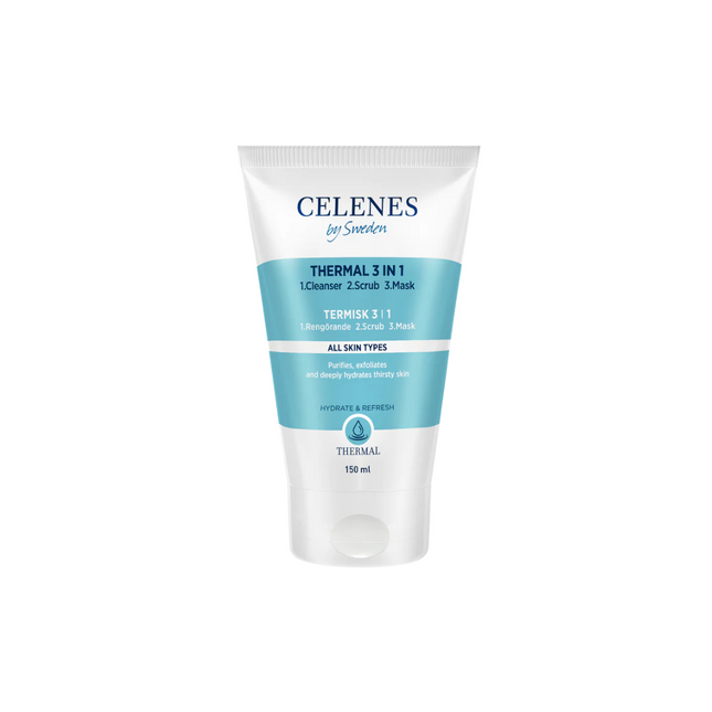 Celenes Thermal 3 In 1 Cleanser Scrub & Mask 150ml