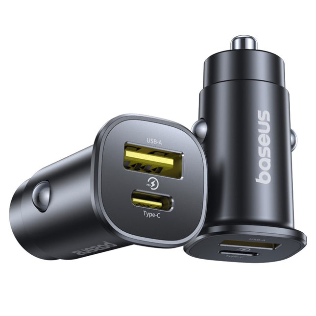 شاحن سيارة غوتريب (GoTrip) سريع بقدرة 30 واط - منفذ مزدوج USB-C و USB-A بتصميم مدمج