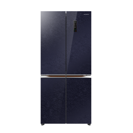Skyworth 541L Side-by-Side Refrigerator No Frost A++ Black Glass