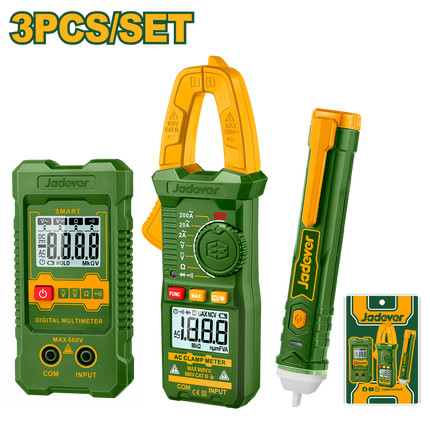 Jadever Electrical Test Kit – Clamp Meter, Multimeter & AC Voltage Detector