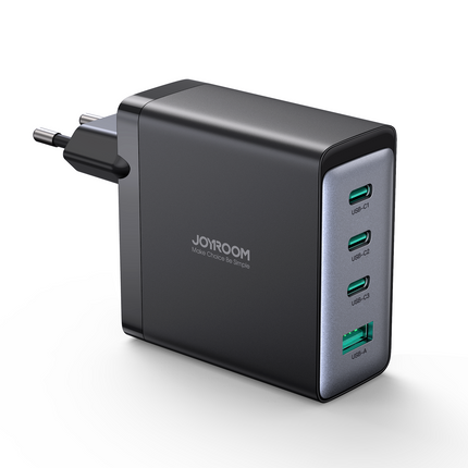 GaN Ultra JR-TCG04EU 100W 3C1A Fast Charger-Black+100W C to C Cable 1.2m-Black (EU)