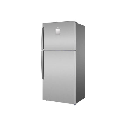 TCL P605TM Top Mount Refrigerator - No Frost - Multi Air Flow - Total Capacity 470L - Electronic Control - LED Lighting - Silver Steel
