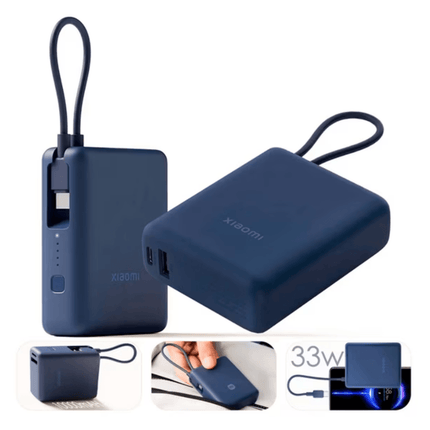 Xiaomi 33W Power Bank 10000 — Integrated Cable Fast Charging