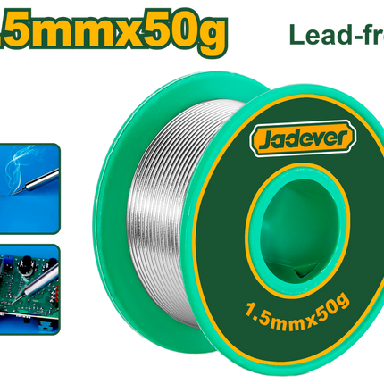  Jadever Lead‑Free Solder Wire 1.5 mm (99.3% Sn)