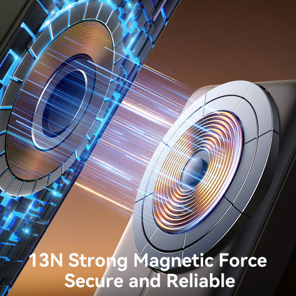 بنك طاقة (باور بانك) جوي رووم (Joyroom) مغناطيسي 3 في 1 موديل JR-PBM02 - سعة 10000 مللي أمبير - شحن سريع 22.5 واط - كابلات مدمجة - ستاند قابل للطي - شاشة رقمية 