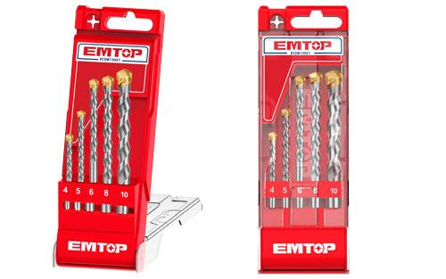 EMTOP 5-Piece Masonry Drill Bits Set