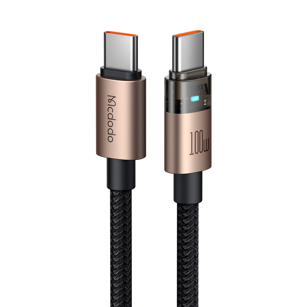 كابل Mcdodo CA-5581 USB-C إلى USB-C شفاف بقوة 100W كابل Mcdodo CA-5581 USB-C إلى USB-C شفاف بقوة 100W