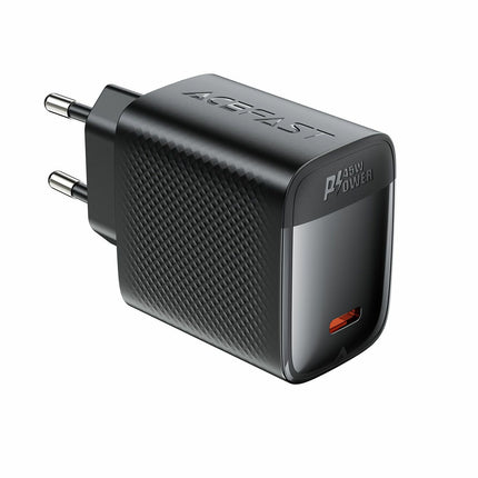 Acefast A112 120W GaN Wall Charger, 3-Port Fast Desktop Power Adapter (2x USB-C + 1x USB-A), PD3.0/PPS/QC4.0, Compact Laptop Charger for MacBook, iPhone, and Samsung - Black