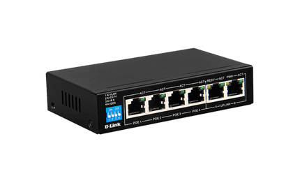 D-Link DGS-F1006P-E 6-Port 10/100/1000 Switch with 4 P