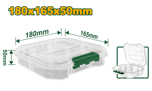  JADEVER Transparent Screw Organizer Small Box (6‑Compartment)