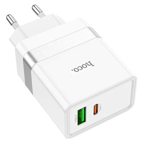 شاحن Hoco N21 Topspeed ثنائي المنفذ PD30W + QC3.0 EU شاحن Hoco N21 Topspeed ثنائي المنفذ PD30W + QC3.0 EU