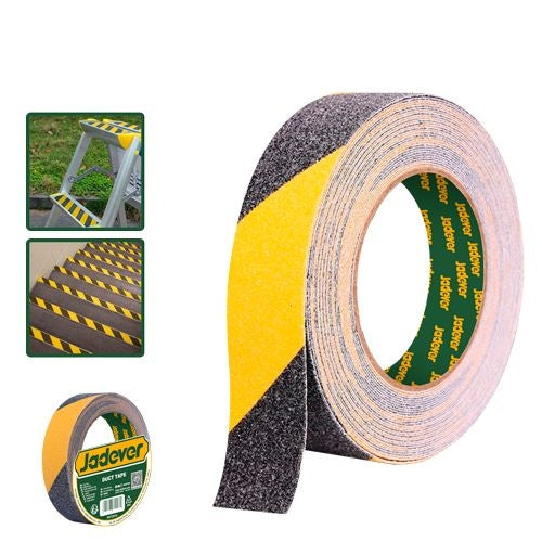  JADEVER Yellow-Black Anti‑Slip Warning Tape 1 Inch × 5 Meter
