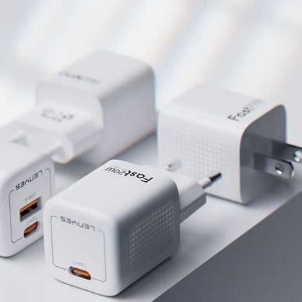 Lenyes LCH025 18W Fast Wall Charger - Single USB Port - Quick Charge Support - Smart Chip Protection - Fireproof Material - White