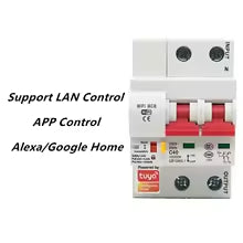 TUYA 2P 20A WiFi Smart Circuit Breaker with Energy Meter TUYA 2P 20A WiFi Smart Circuit Breaker with Energy Meter