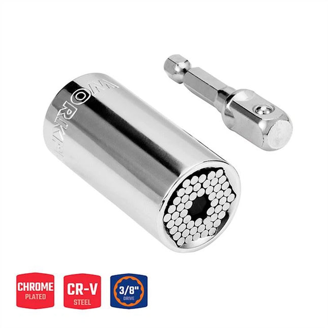 3/8" Universal Socket Set (7mm–19mm)