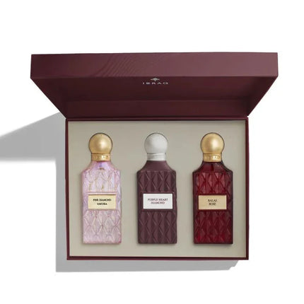 Ibraheem Al.Qurashi Diamond Collection Maroon Gift Set