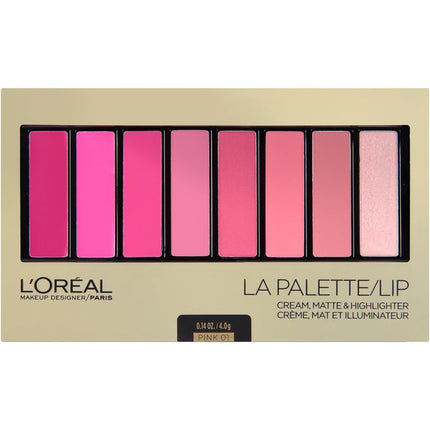 L'Oréal Paris La Palette Lip Pink Shades Collection