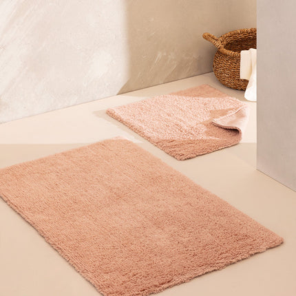 Cameo Two-Piece Bath Mat Set in Powder Pink
