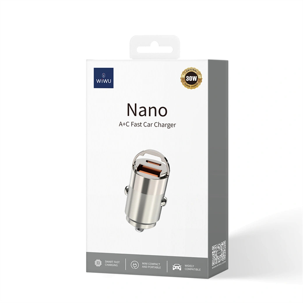 شاحن سيارة سريع بقوة 30 وات من سلسلة Nano شاحن سيارة سريع بقوة 30 وات من سلسلة Nano