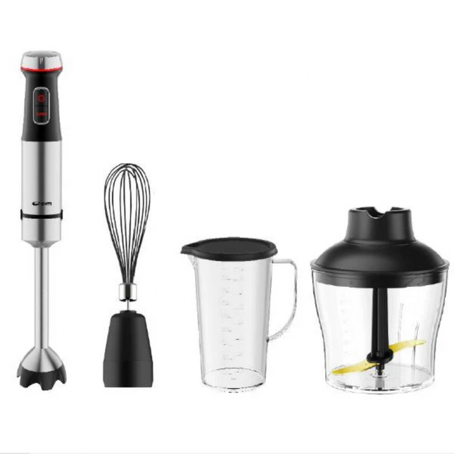 Conti 1500W Hand Blender Set with Chopper, Whisk & Beaker Black Stainless Steel (HB 15002 BS)