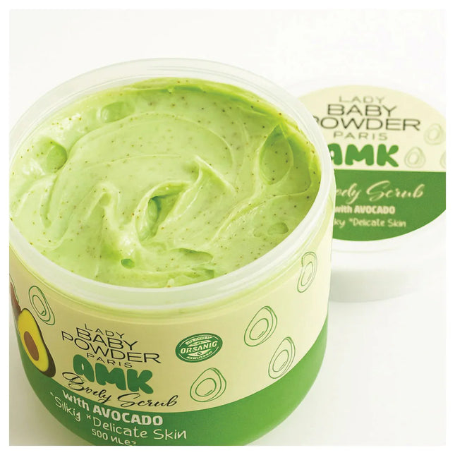 Avocado Extract Body Scrub with Baby Powder Scent 500ml