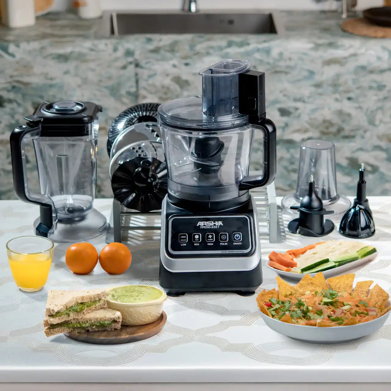 Food Processor 10-in-1 From Arshia Multi-Function | FP050-3327 Food Processor 10-in-1 From Arshia Multi-Function | FP050-3327