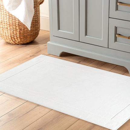 Paul White Cotton Foot Towel for Bathroom