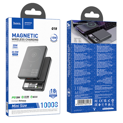 Q18 Tourer Magnetic Power Bank 10000mAh 22.5W Fast Charge