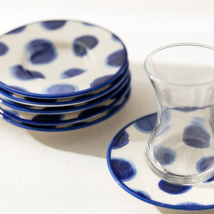 Luxe Rond 6-Piece Tea Plate Set – Elegant Serving