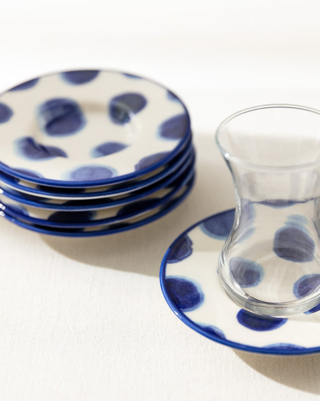 Luxe Rond 6-Piece Tea Plate Set – Elegant Serving