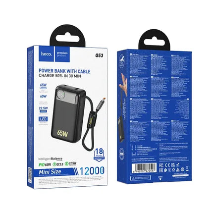 HOCO Q53 Skillful 65W Power Bank 12000mAh Black