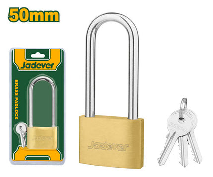 Jadever Long Shackle Brass Padlock
