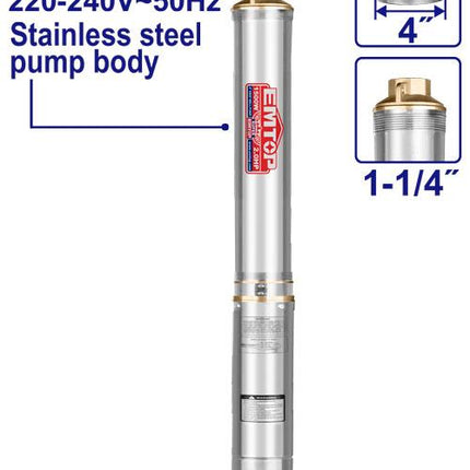مضخة غاطسة للآبار العميقة 4 بوصات (2.0HP)