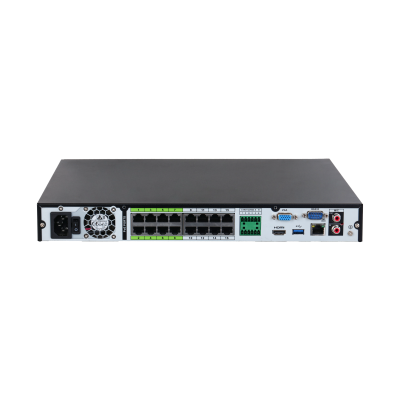 32-Channel 1U 16PoE 2HDD WizSense Network Video Recorder