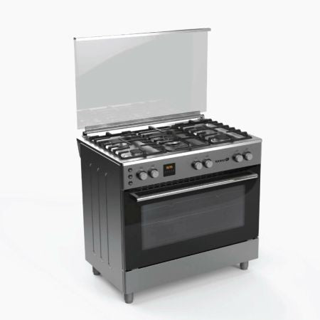 Tekmaz Gas Cooker 90cm 5 Burners – Stainless Steel